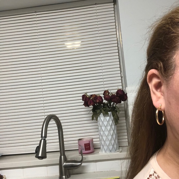 18k Gold Filled Small Tube Hoop Earrings - Picture 6 of 6